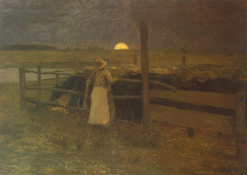 Bela Ivanyi-Grunwald Moon Rise Sweden oil painting art